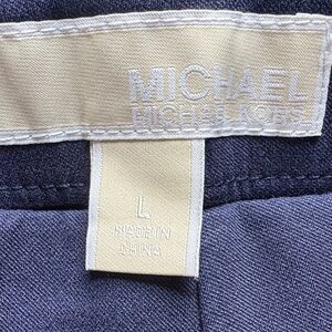Michael Kors Dark Blue Cotton/Spandex Pull-on Slacks EUC! Sz L